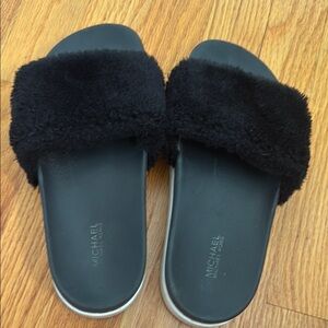 Michael Kors Black Cozy Slippers